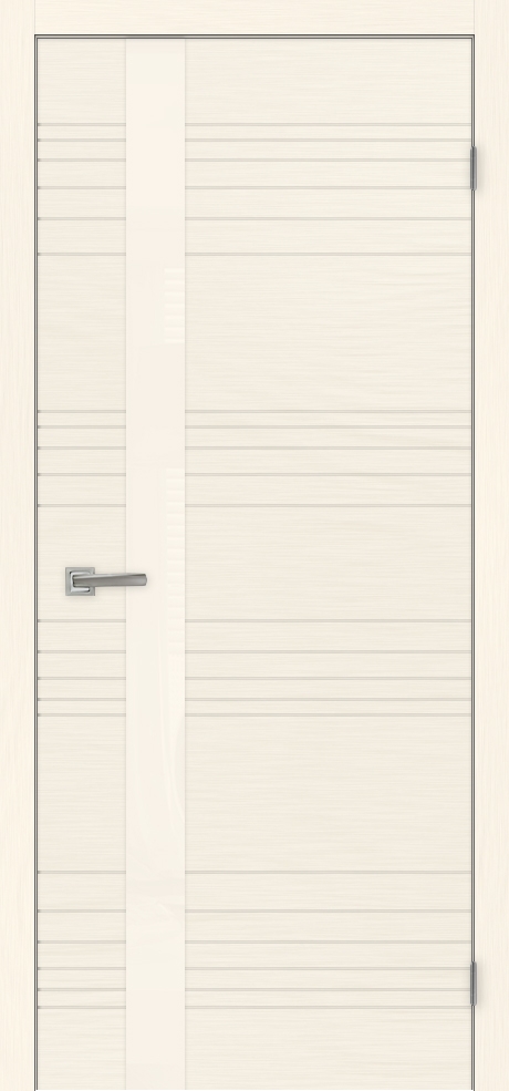 Фото Межкомнатная дверь Легенда Сити 1 стекло кремовое РАЛ 9001 Стекло Лакобель крем